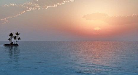 Фотообои рассвет на море