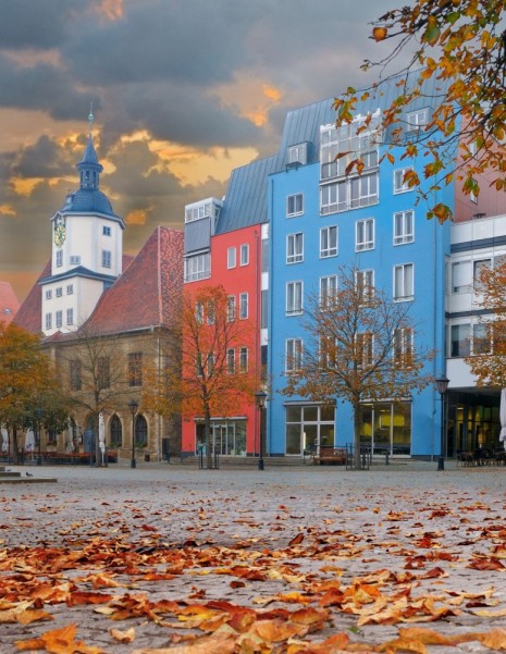 Фотообои разноцветные дома