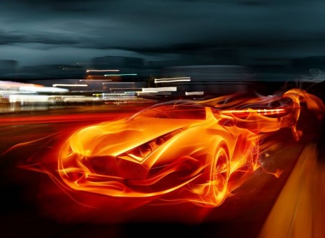 Фотообои оранжевый автомобиль
