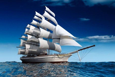 Фотообои корабль в море