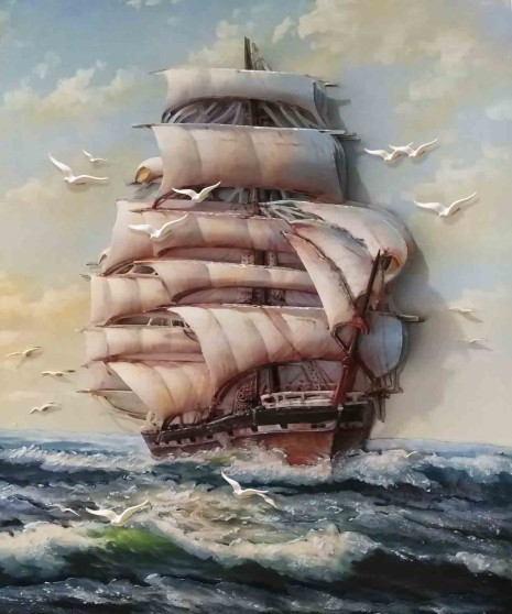 Фотообои парусник в море
